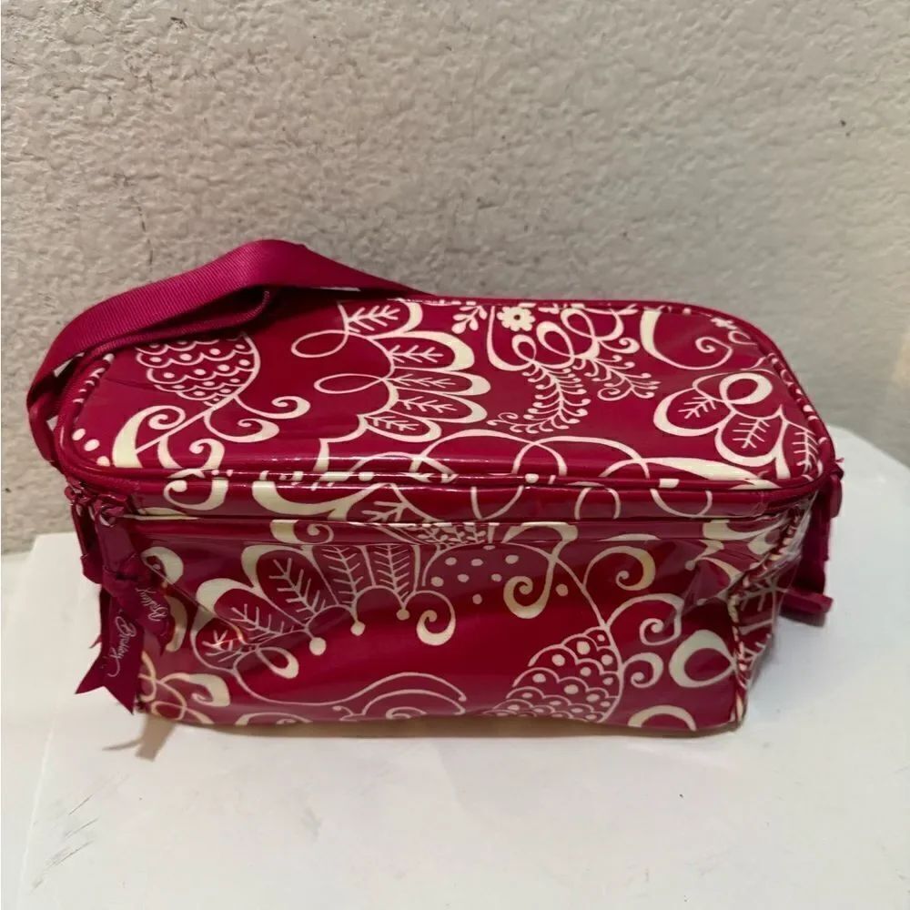 Vera Bradley twirly bird retired pattern make up case lunch box